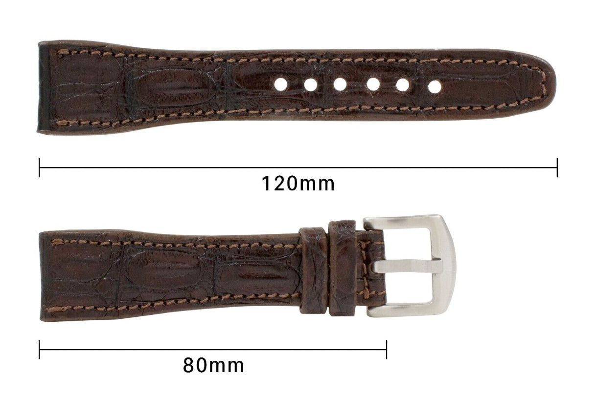 IWC Pilot  Brown Alligator Leather Watch Strap