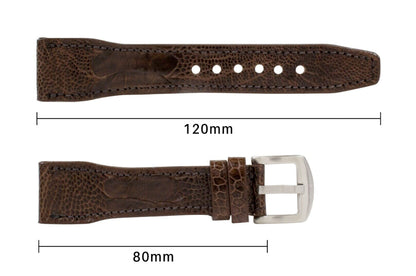 IWC Pilot Brown Ostrich Leg Leather Watch Strap