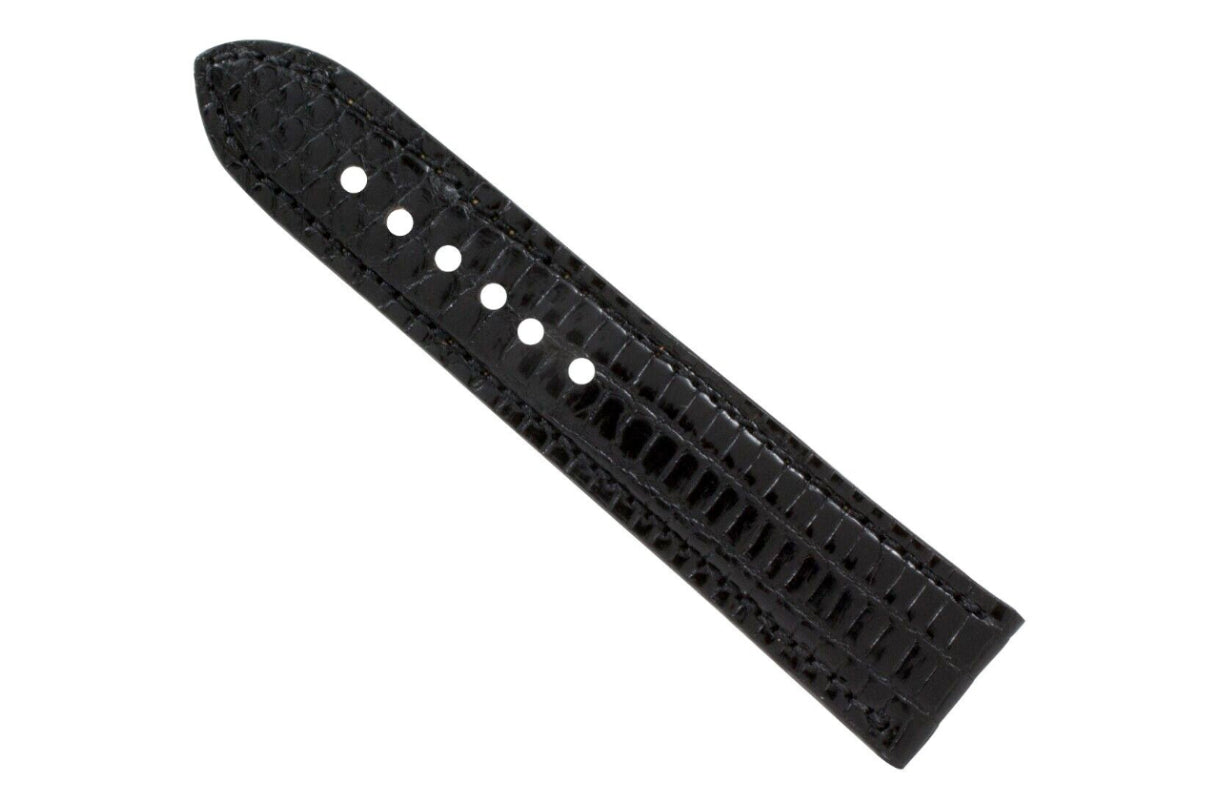 Black Lizard Leather Watch Strap