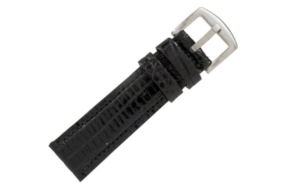 Black Lizard Leather Watch Strap