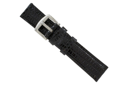 Black Lizard Leather Watch Strap