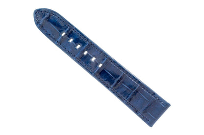 Handmade Genuine Blue Alligator Leather Watch Strap