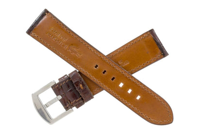 Genuine Brown Alligator Leather Watch Strap