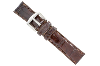 Genuine Brown Alligator Leather Watch Strap