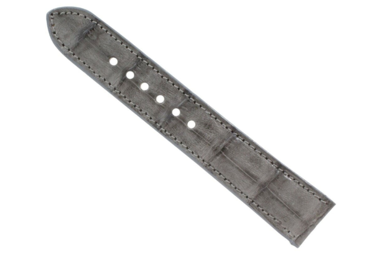 Grey Alligator Leather Watch Strap