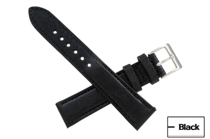 Handmade Black Goat Leather Watch Strap