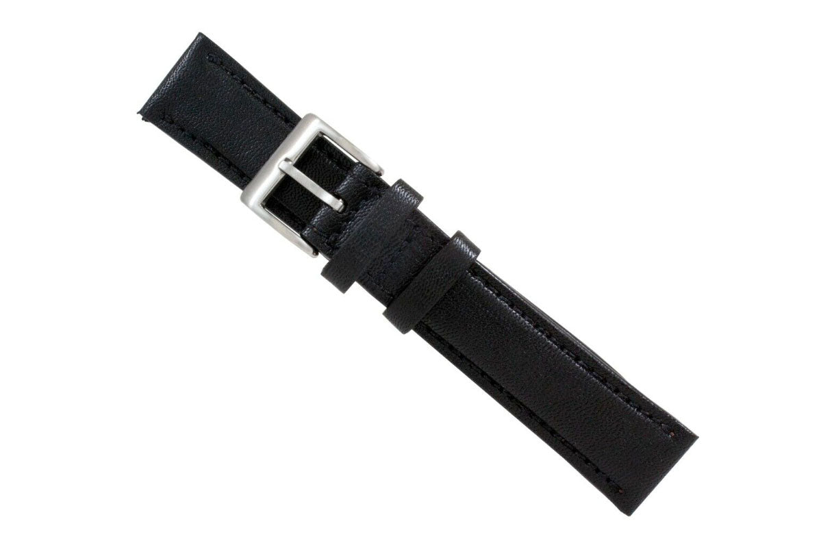 Handmade Black Goat Leather Watch Strap