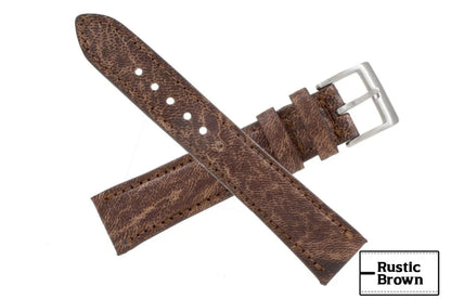 Rustic Brown Goat Leather Watch Strap