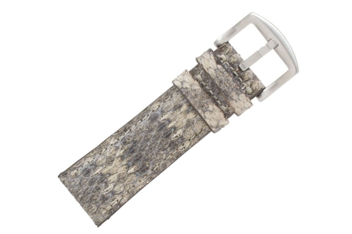 Natural Texas Diamondback Rattlesnake Leather Watch Strap