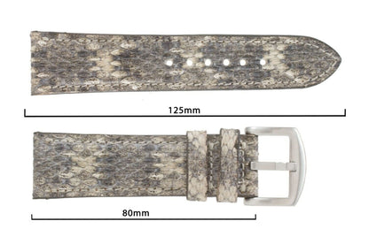 Natural Texas Diamondback Rattlesnake Leather Watch Strap