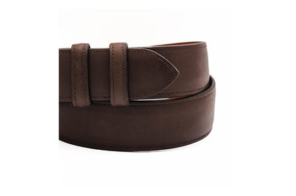 Authentic Brown Italian Calf Leather Belt