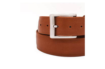 Authentic Cognac Italian Calf Leather Belt