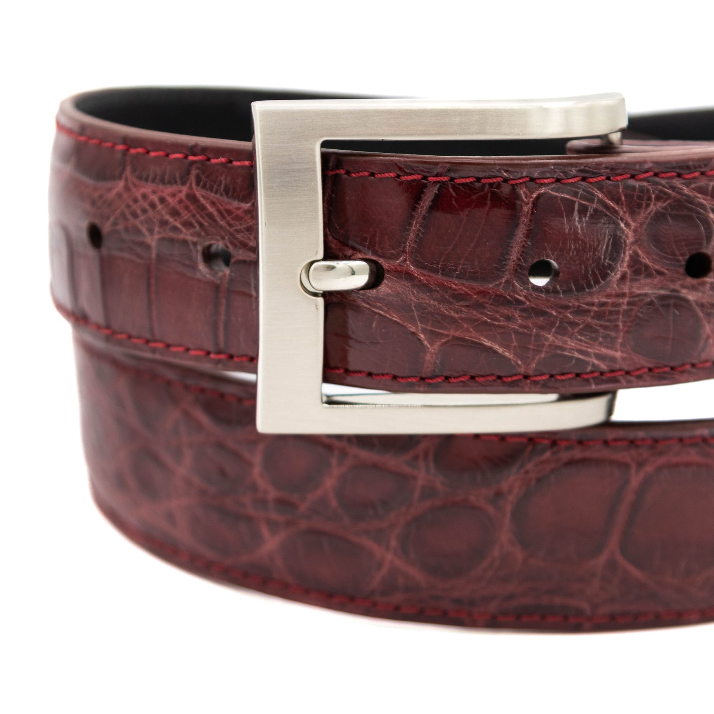 ULTRA Limited Burgundy American Alligator Leather Belt