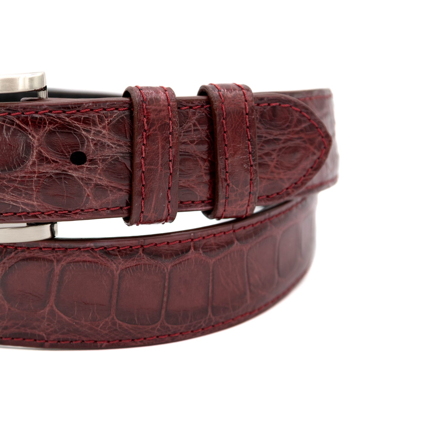 ULTRA Limited Burgundy American Alligator Leather Belt