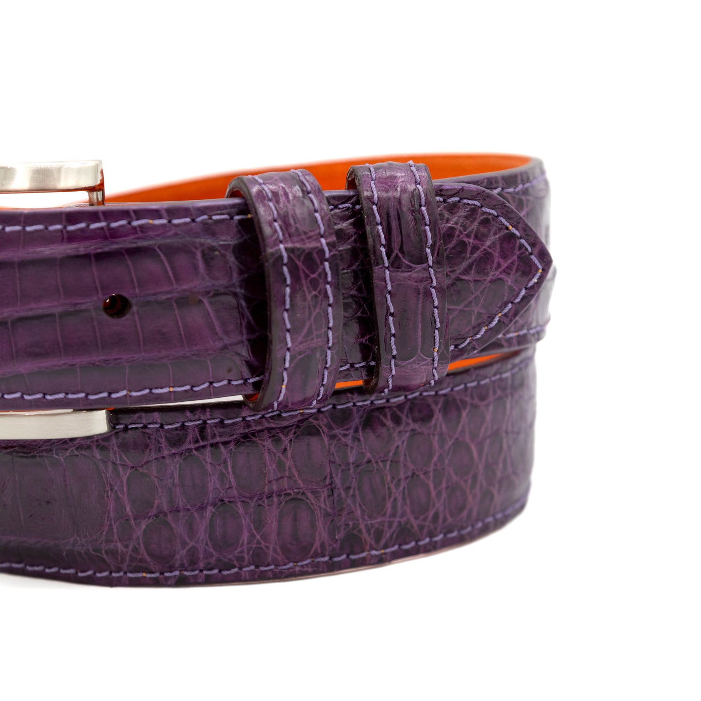 ULTRA Limited Purple Caiman Crocodile Leather Belt