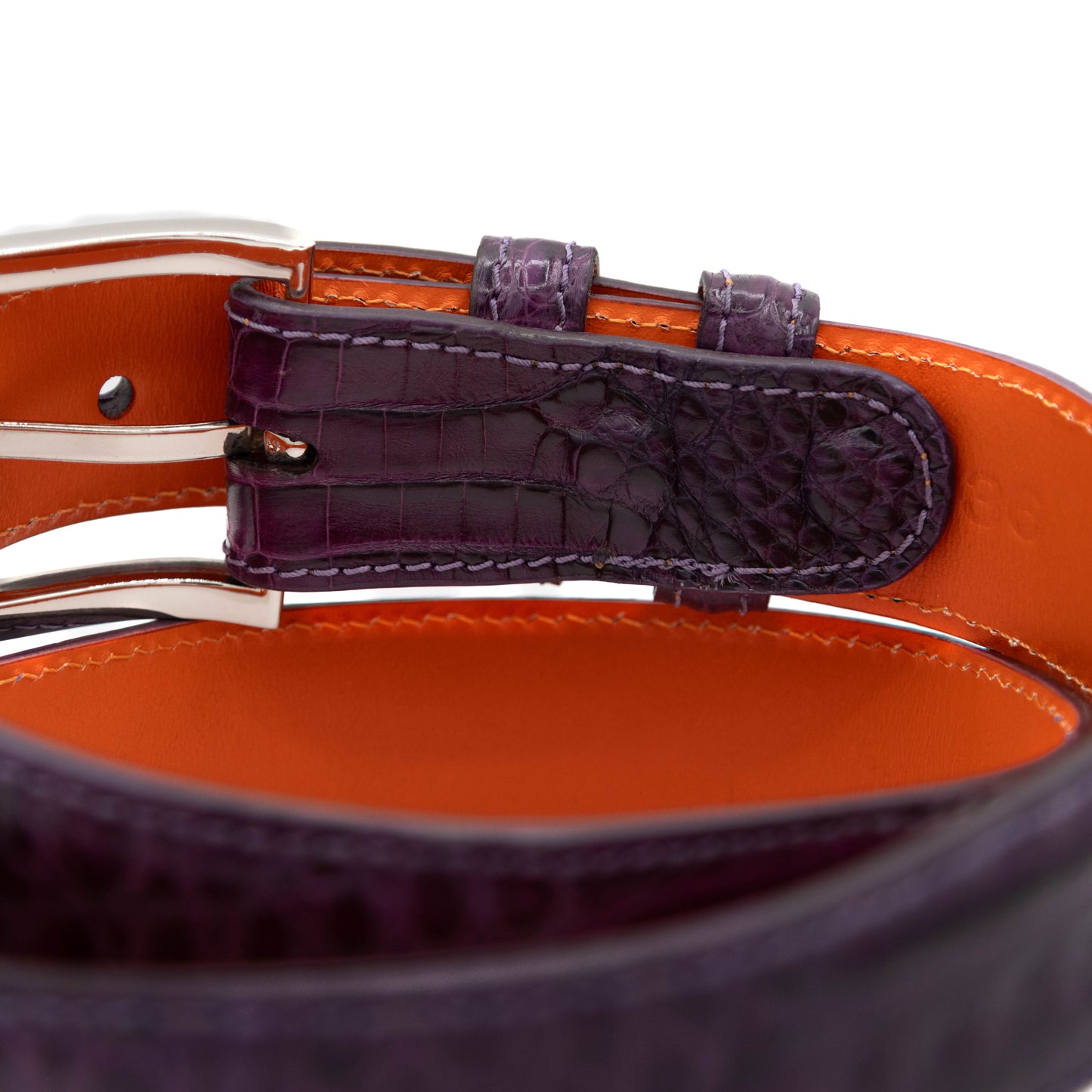ULTRA Limited Purple Caiman Crocodile Leather Belt