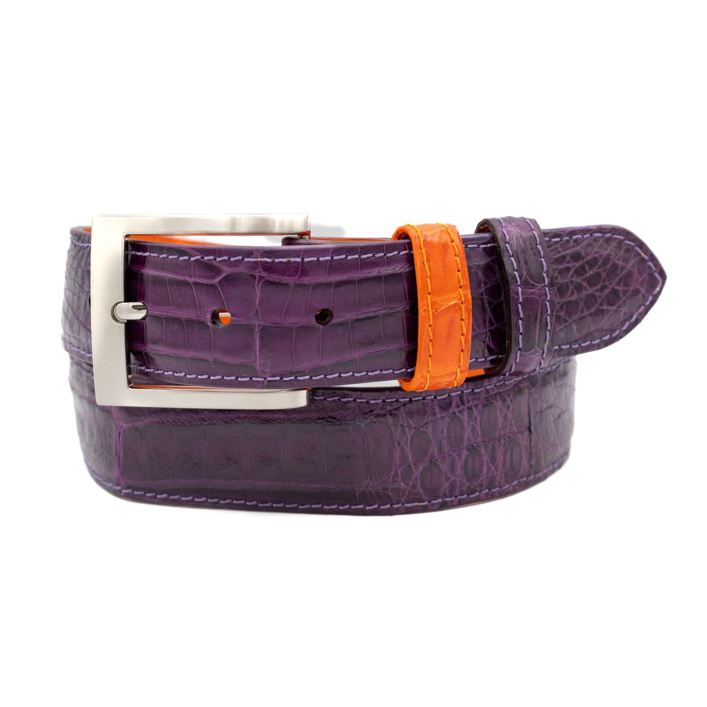 ULTRA Limited Purple Caiman Crocodile Leather Belt
