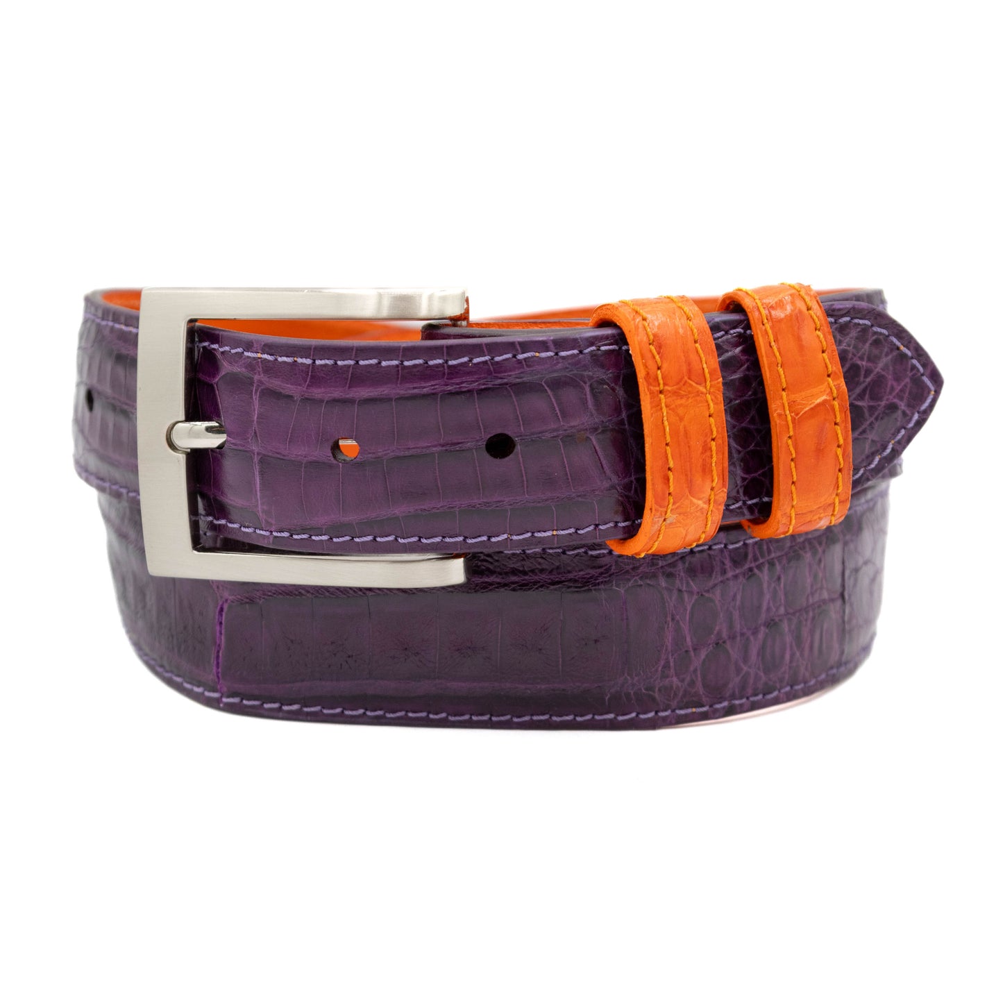 ULTRA Limited Purple Caiman Crocodile Leather Belt