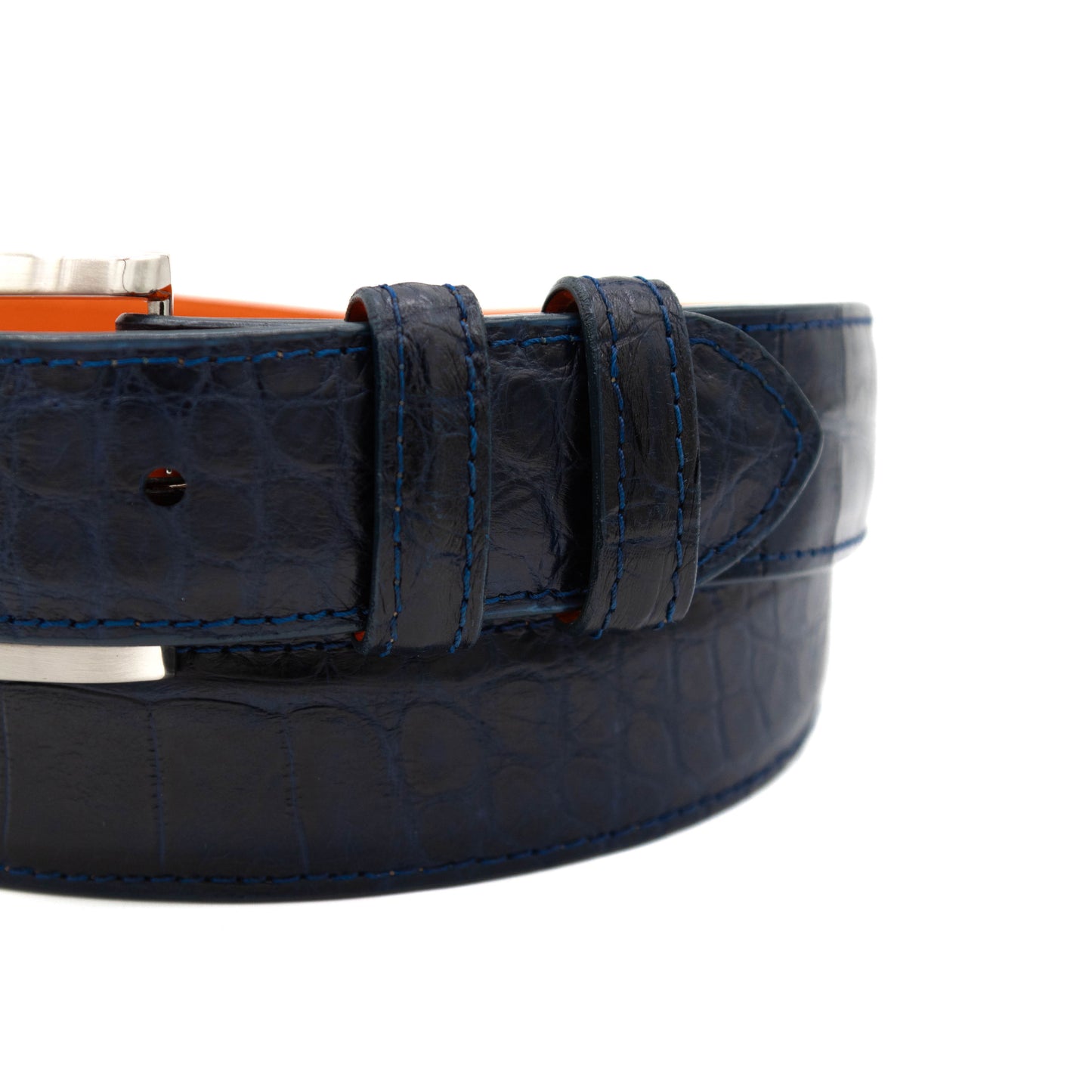 ULTRA Limited Navy Blue American Alligator Leather Belt