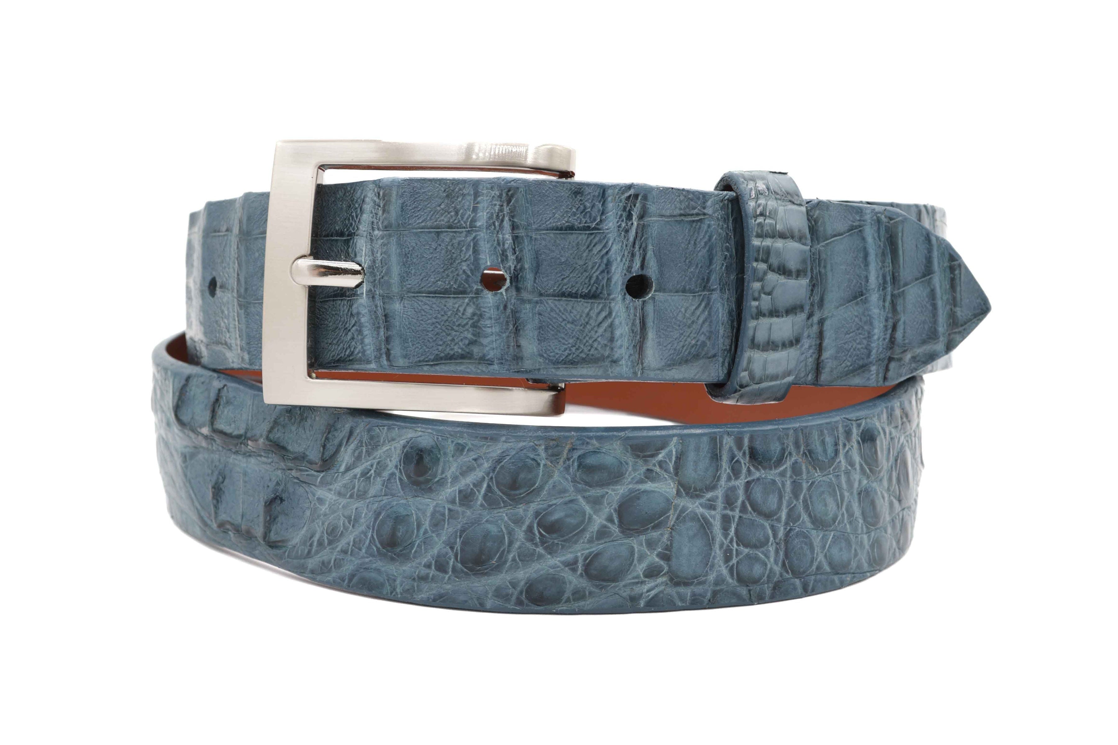Hornback Blue Jean Caiman Crocodile Leather Belt – Artifex Leather Works