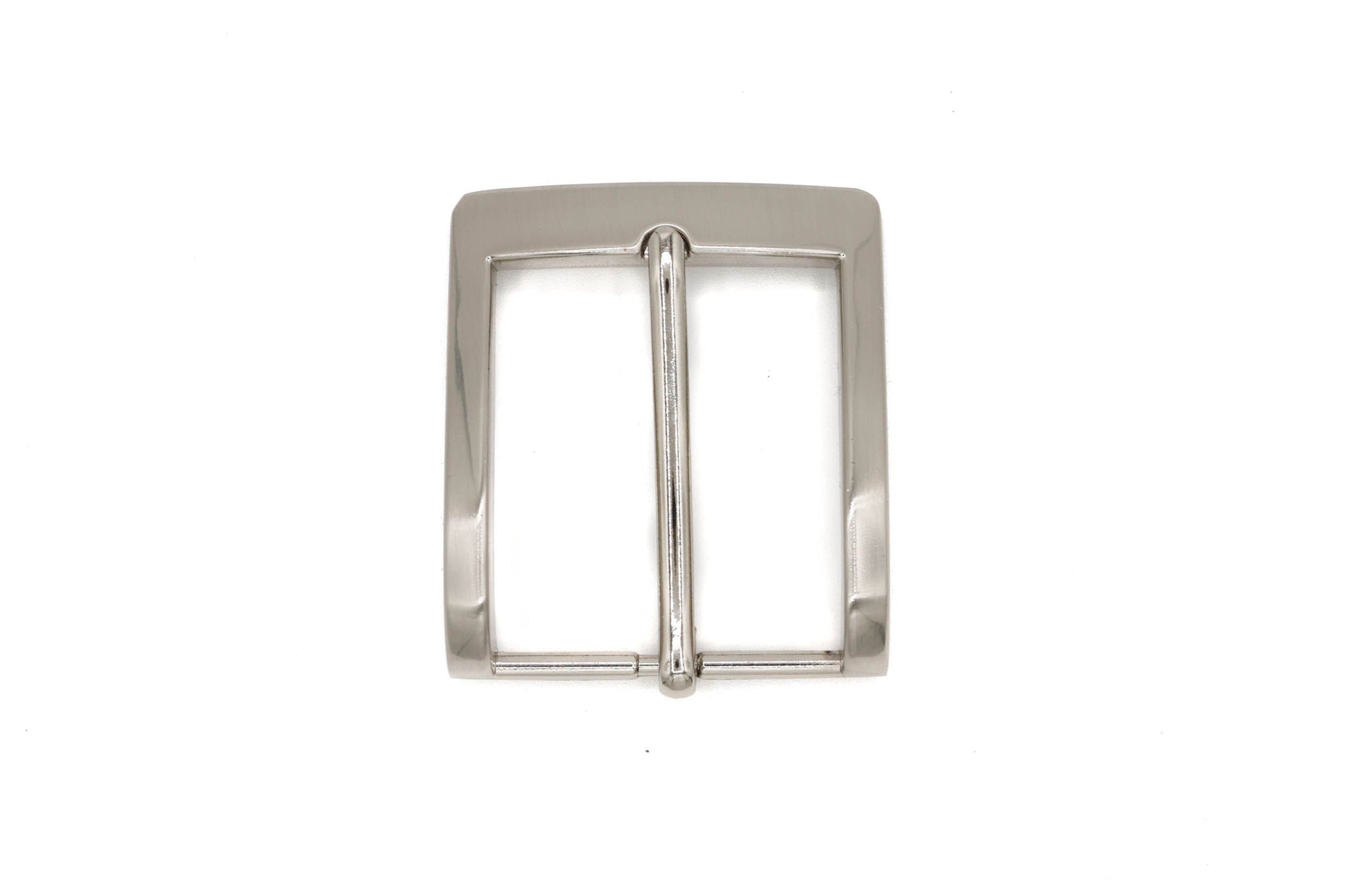 Metallic buckle on a white background