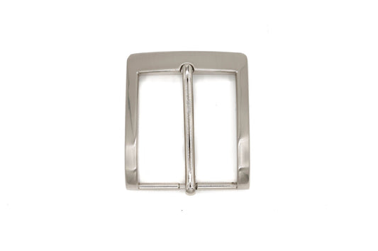 Metallic buckle on a white background
