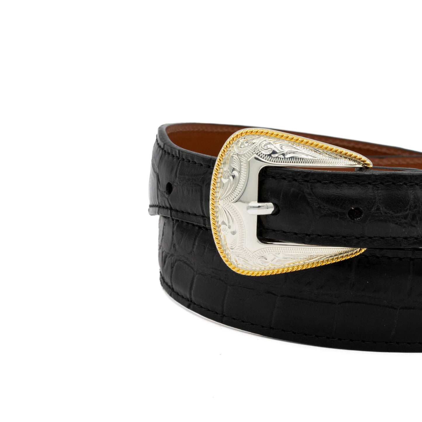 Black "Taylor Deluxe" Tapered Alligator Leather Belt