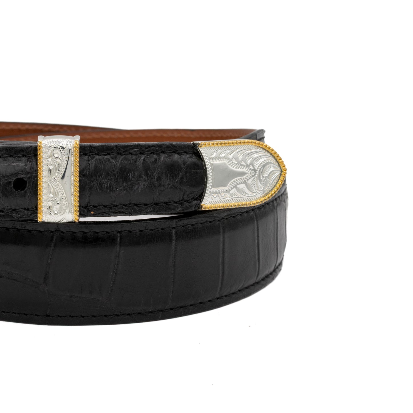 Black "Taylor Deluxe" Tapered Alligator Leather Belt