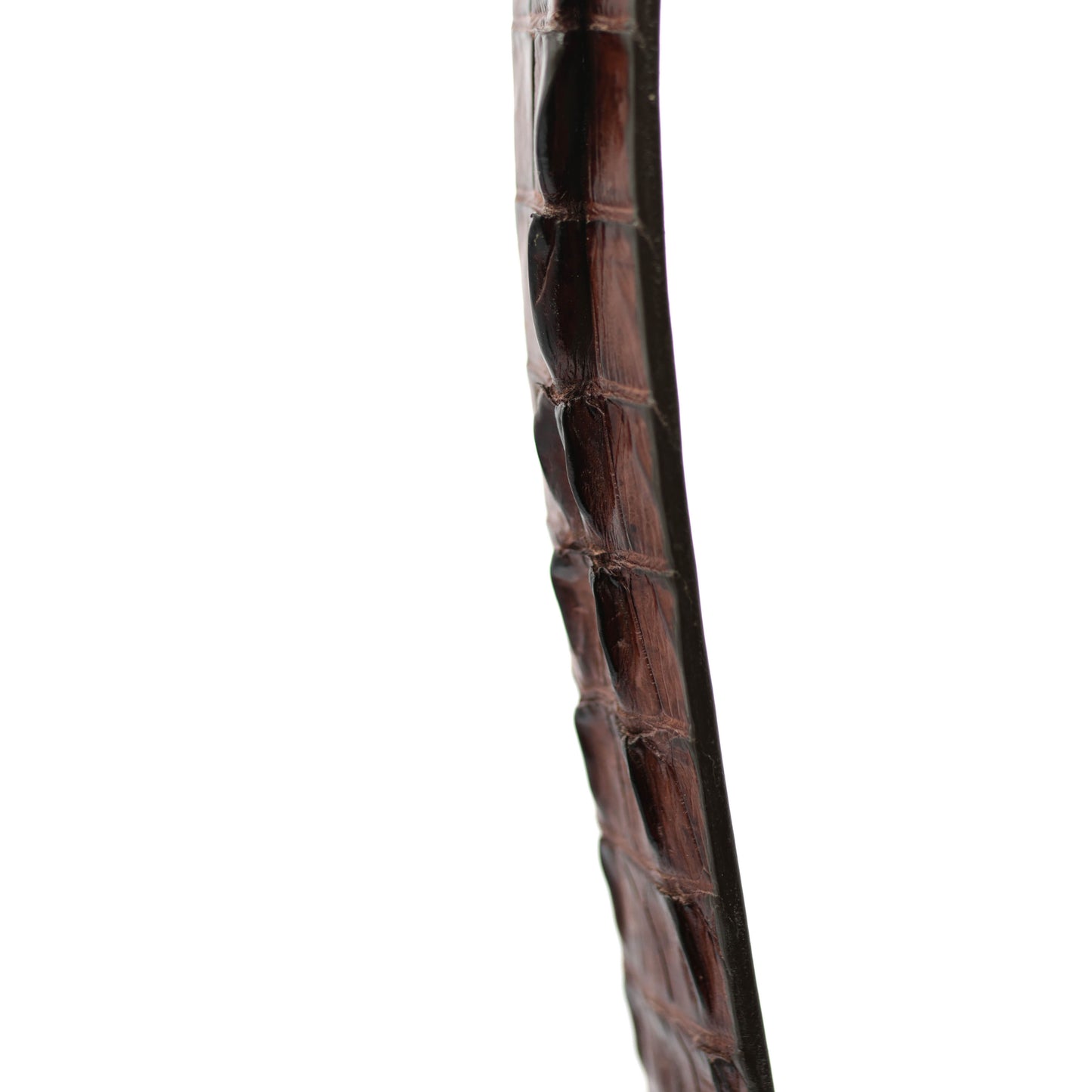 Cigar Brown Alligator Double Tail Leather Belt