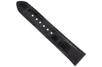 Black AAA Ultra Alligator Leather Watch Strap