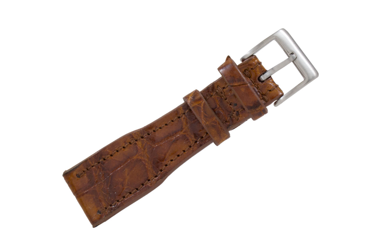 AAA Ultra IWC  Cognac Alligator Leather Watch Strap