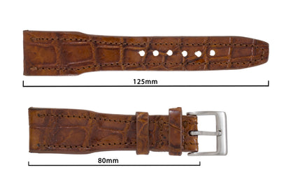 AAA Ultra IWC  Cognac Alligator Leather Watch Strap