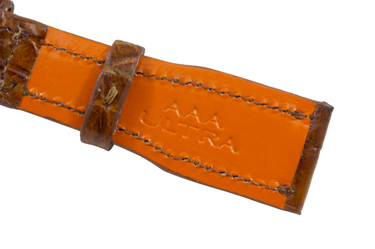 AAA Ultra IWC  Cognac Alligator Leather Watch Strap