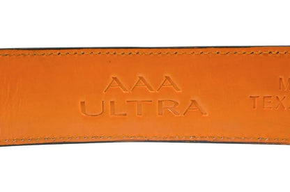 AAA ULTRA Black Ostrich Leg Leather Belt