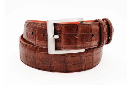 AAA ULTRA Cognac American Alligator Leather Belt