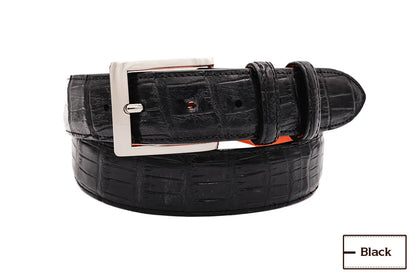 AAA ULTRA Black American Alligator Leather Belt