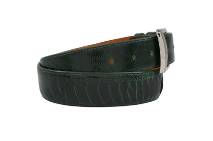 AAA Ultra Emerald Green Ostrich Leg Belt