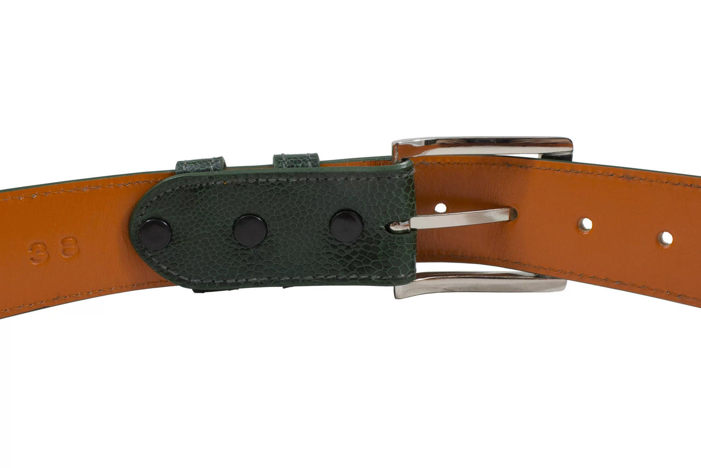 AAA Ultra Emerald Green Ostrich Leg Belt