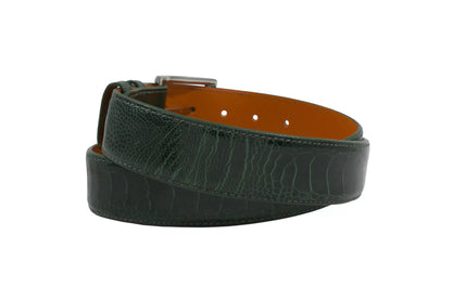 AAA Ultra Emerald Green Ostrich Leg Belt