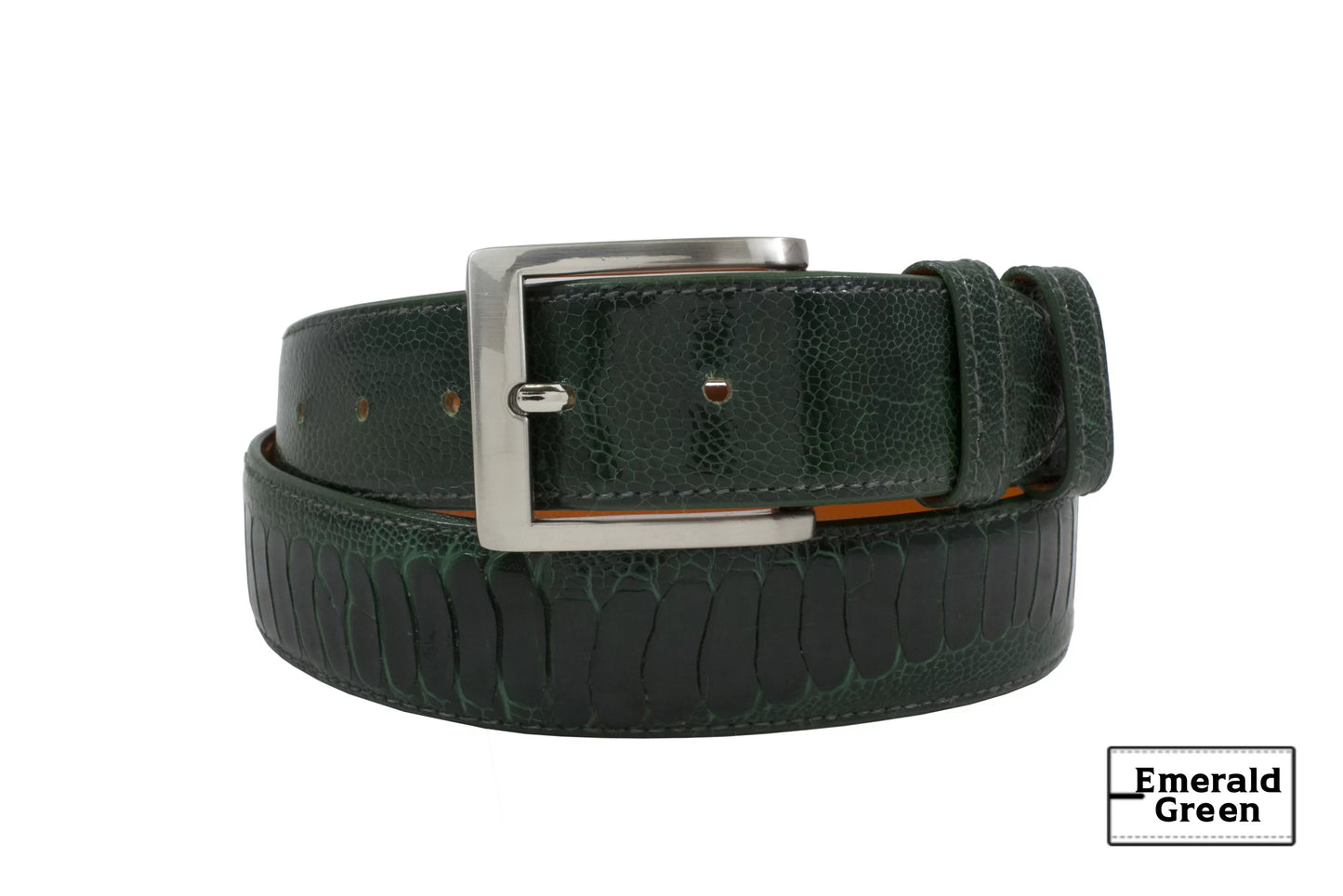 AAA Ultra Emerald Green Ostrich Leg Belt