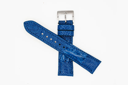 AAA Ultra Lapis Blue Ostrich Leg Leather Watch Strap