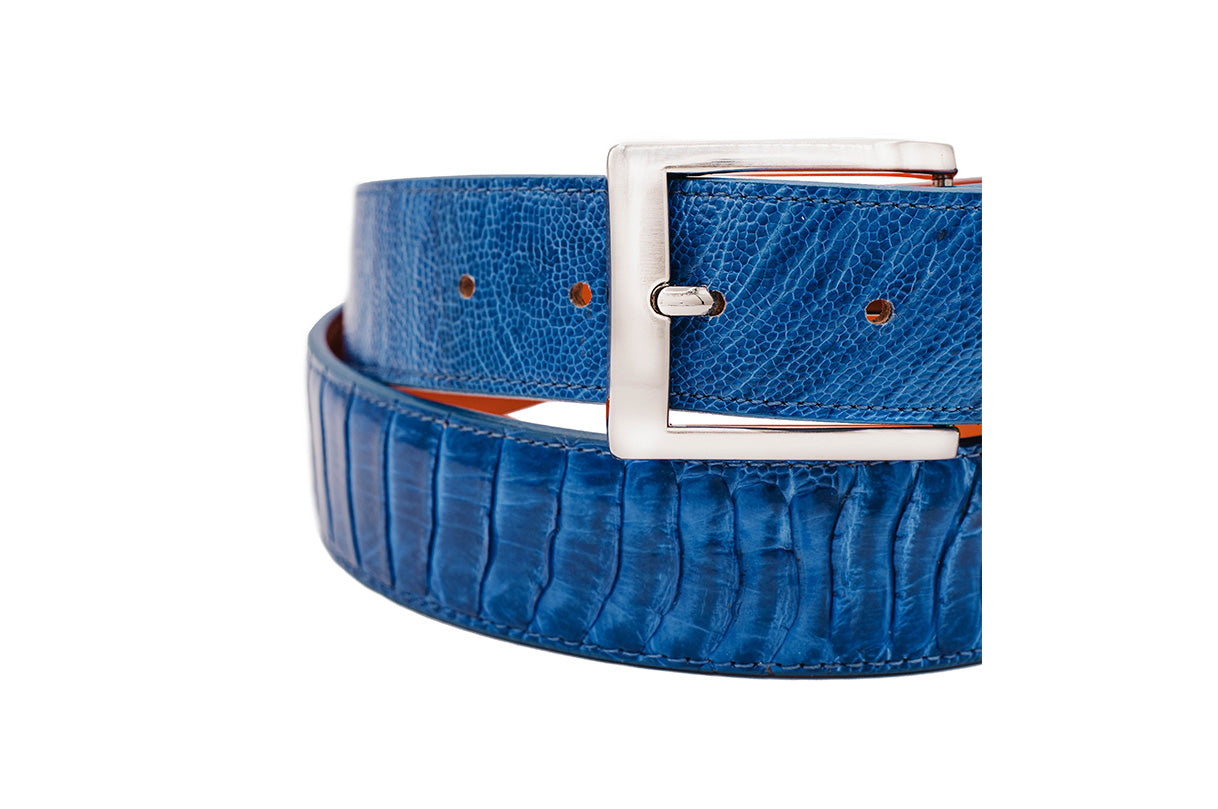 AAA Ultra Lapis Ostrich Leg Leather Belt