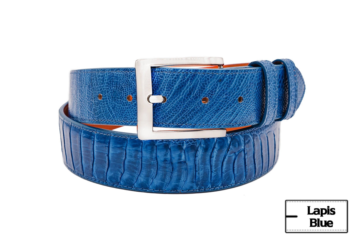 AAA Ultra Lapis Ostrich Leg Leather Belt