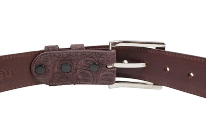 Handmade  AAA ULTRA Suede Burgundy Alligator Leather Belt