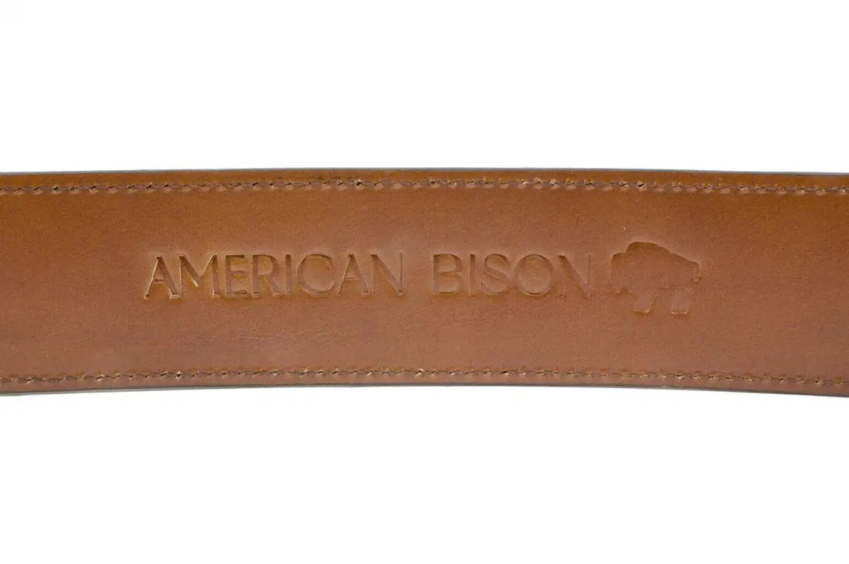 Black American Bison Leather Belt