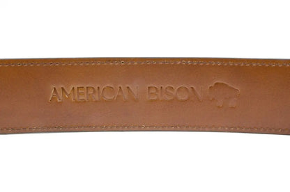 Black American Bison Leather Belt