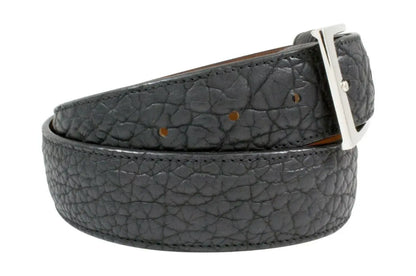 Black American Bison Leather Belt