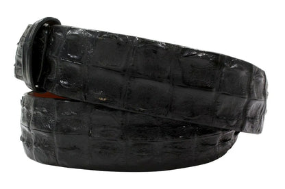 Genuine Hornback Black Alligator Leather Belt