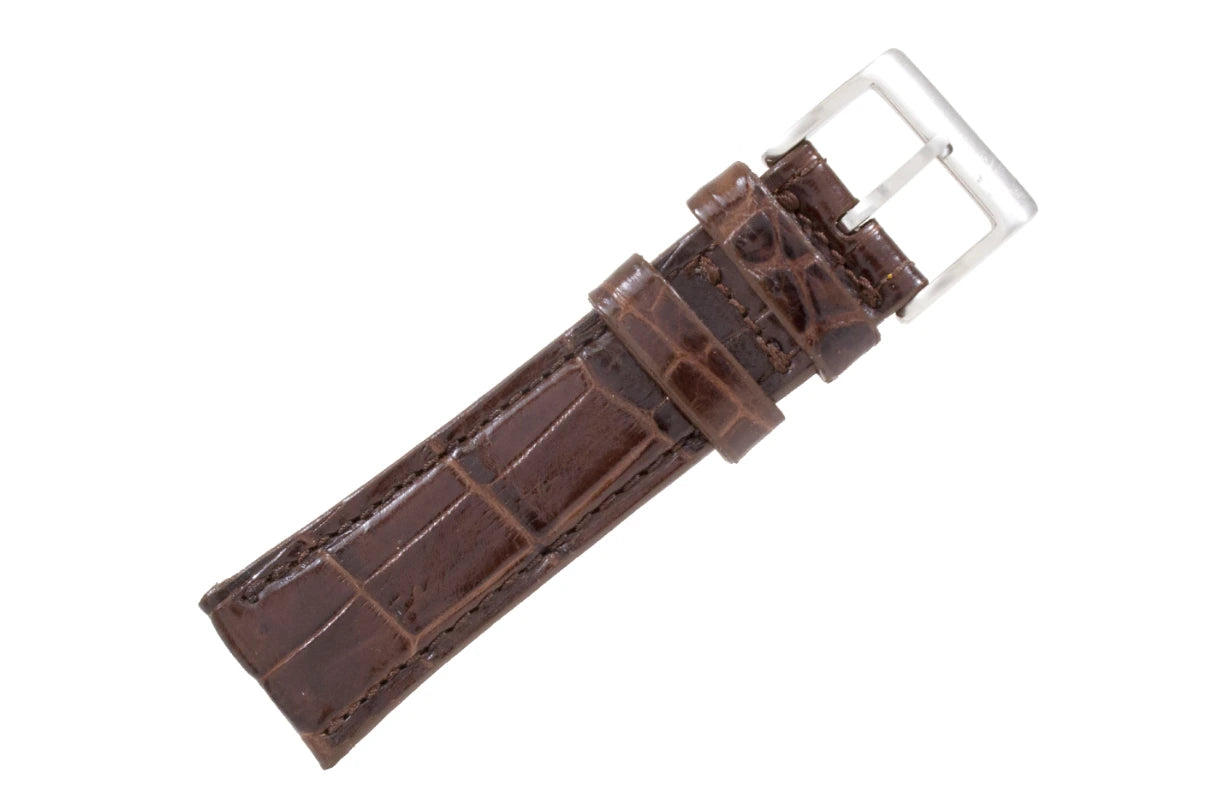 Brown AAA Ultra Alligator Leather Watch Strap