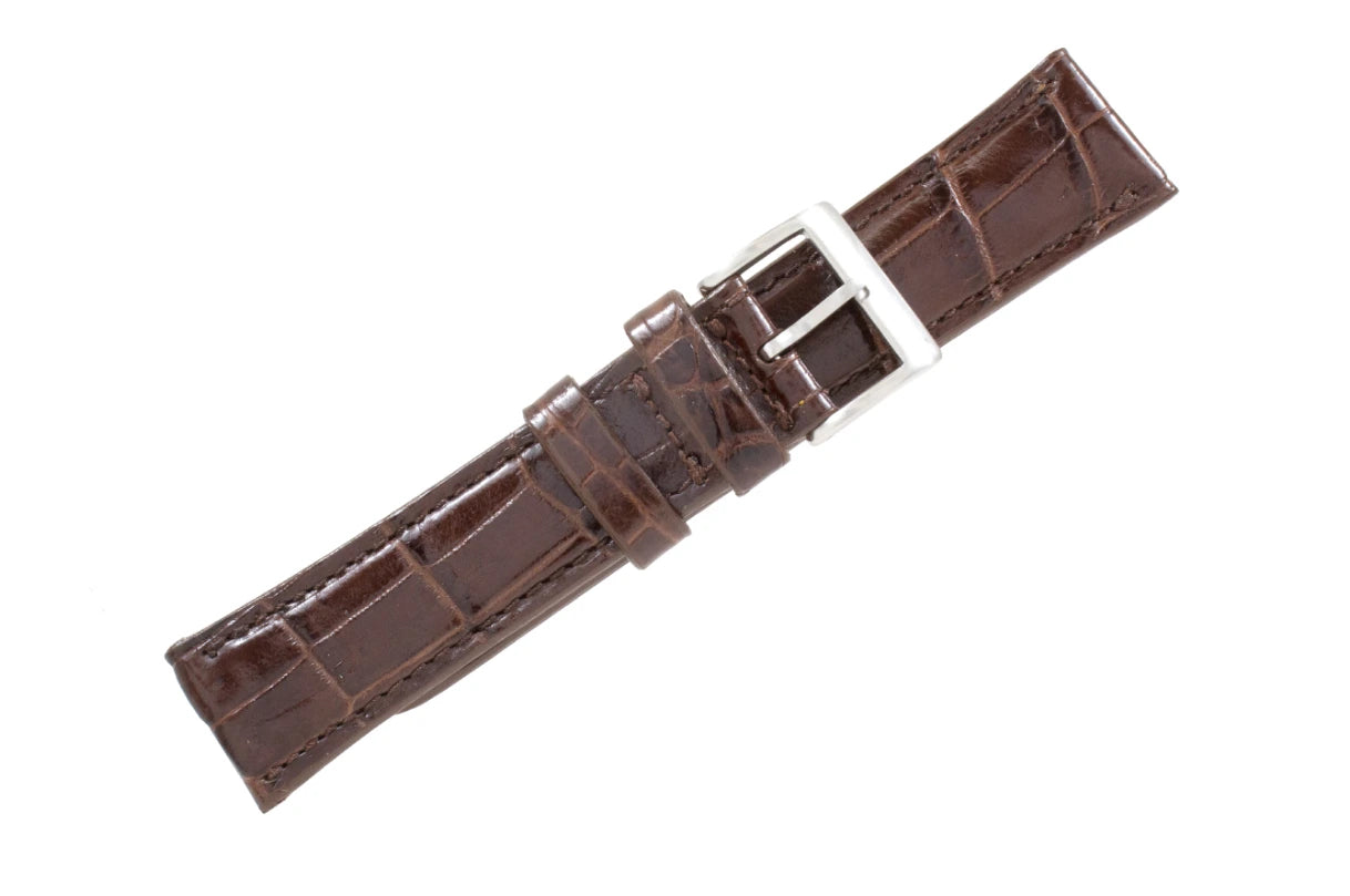 Brown AAA Ultra Alligator Leather Watch Strap